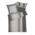 Produktbild: Kaeppel Satin Bettwäsche Verde Streifen Grau 135 x 200 cm + 80 x 80 cm