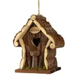Produktbild: Deko Holz Vogelhaus 22x15cm - Vogel Häuschen zum hängen - Garten Deko Dekoration