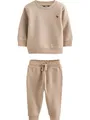 Produktbild: NEXT Jungen Logo Jogginghose und Sweatshirt im Set Stein 116-122
