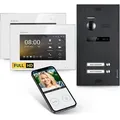 Produktbild: HD Video Türsprechanlage mit Smartphone App für 2 Familienhaus, 2x Monitor, Balter EVO HD WLAN Schwarz