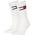 Produktbild: Tommy Hilfiger Socken TH UNI TJ SOCK 2P FLAG (2-Paar, 2 Paar) mit großem Logo weiß 39-42