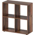 Produktbild: Vicco Bücherregal Tetra, dunkelbraun, aus Holz, 4 Fächer, 72 x 73 x 29cm