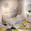 Produktbild: CADANI Teso Kinderbett 120x200 cm – Bodenbett & Laufgitter, geprüft nach EN 12227, Montessori Bett mit Tür & Rausfallschutz, 6 Varianten, Massivholz Kiefer, inkl. Lattenrost