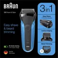 Produktbild: Braun 310BT Series 3 Folienrasierer schwarz/blau Nass/​Trockenrasur Akkubetrieb
