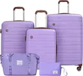 Produktbild: Ascona Gepäck-Set, 5-teilig, Koffer mit Rollen, Hardcase, Reisetasche, Lila