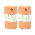 Produktbild: Bodhi Yoga Block Kork Brick | Einzeln & als Set | 100% Naturkork – Universal Yogaklotz | Umweltfreundlich & Nachhaltig | Tool für deine Asanas, Stretching & Regeneration | 220x110x70 mm