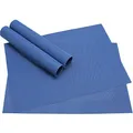 Produktbild: Abwaschbare Tischsets 4er Set in blau - Platzsets als rutschfeste und hitzebeständige Deko Esstisch Unterlagen in 46 x 33 cm - Tisch Platzdeckchen aus abwischbarem PVC für Tischdeko