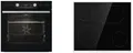 Produktbild: Gorenje Black Set 4 Einbau-Herdset mit Glaskeramikkochfeld (BCX6737E05BG+ECD634X), 60cm breit, Heißluft mit Dampf, Pizza Funktion, Edelstahl/Schwarz