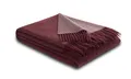 Produktbild: Plaid Doubleface bordeaux / parfait, mit Fransenabschluss, Größe 150x200 cm