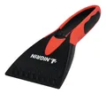 Produktbild: Nigrin Eisschaber 2-Komponenten mit ergonischem Softgriff, schwarz/rot - 114580 (VPE: 21 Stück)