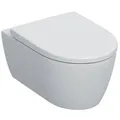 Produktbild: Geberit iCon Set Wand-WC Tiefspüler geschlossene Form Rimfree, WC-Sitz T 53cm Absenkautom. Quick-Release Bef. von oben,
