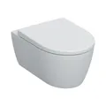 Produktbild: Geberit iCon Set Wand-WC Tiefspüler geschlossene Form Rimfree, WC-Sitz T 53cm Absenkautom. Quick-Release Bef. von oben, Weiß 501664001