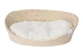 Produktbild: Dehner Premium Lovely Kuschelbett Tiefer Schlaf, 43 x 35 x 15 cm, Naturmaterial/Plüsch, weiß/beige