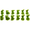 Produktbild: Frank-Flechtwaren Osterdeko 225561, grün, 12 Stück, Hasenfiguren aus Polyresin, 5 cm