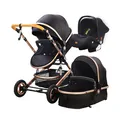 Produktbild: TPFLiving Kombi-Kinderwagen 3in1 Set - Modell Lux 7 Stoff - Rot