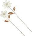 Produktbild: 2x Gartenstecker Blume Metall Echtrost – Beetstecker