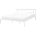 Produktbild: Metallbett Weiß 180 X 200 Cm Solides Gestell Fest Integrierte Lattenrost Modern