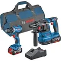 Produktbild: Kombi-Set Akku-Bohrschrauber GSR 18V-45 + Akku-Bohrhammer GBH 18V-22 blau, 2x Li-Ionen Akku 4,0Ah, Werkzeugtasche