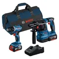 Produktbild: Bosch Professional Combo Kit 2-tlg. 18V: GSR 18V-45 + GBH 18V-22 + 2 x Akku 4.0Ah, Schnellladegerät (Bohrhammer, Bohrschrauber) (0615A50038)