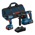 Produktbild: Bosch Combo Kit 2-tlg. 18V: GSR 18V-45 + GBH 18V-22 + 2 x Akku 4.0Ah, Schnellladegerät