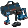 Produktbild: Bosch Akku-Combo Kit 2-tlg. Kit 18V: Schlagbohrschrauber GSR 18V-45 + Bohrhammer GBH 18V-22 + 2 x Akku 4.0Ah + Ladegerät GAL 18V-40 © Betriebsart: Akku-Betrieb|Akku enthalten: Ja, 2xAkku|Art des Zubehörs: Schlagbohrschrauber GSR 18V-45 + Bohrhammer GBH 18V-22 + 2 x Akku 4.0Ah + Ladegerät GAL 18V-40