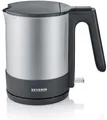 Produktbild: Severin WK 3409 Wasserkocher, 2200W, 1,7l, Überhitzungsschutz, Dampfstopp-Automatik, Edelstahl gebürstet/schwarz