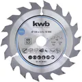 Produktbild: kwb Kreissägeblatt HM Mittel Ø 130x16 Z18 (581857)