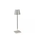 Produktbild: Zafferano Poldina Pro Micro Polished Chrome LED-Tischleuchte, wiederaufladbar und dimmbar mit einer Akkulaufzeit von bis zu 12 Stunden