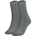Produktbild: TOMMY HILFIGER Damen Socken, 2er Pack - Classic, Strümpfe, einfarbig Hellgrau 39-42