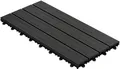 Produktbild: casa pura Klickfliesen WPC-Terrassendielen Royal Anthrazit, 60x30 cm, Holzdielenoptik, Diele, 1 St.