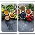 Produktbild: Gravidus Multi-Glasschneideplatte 2er Pack,Glas: Healthy Kitchen