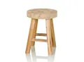 Produktbild: hjh LIVING Sitzhocker RUSTIKO W Holz ohne Armlehnen