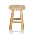 Produktbild: hjh LIVING RUSTIKO W Sitzhocker Hocker Holzhocker Sitz Schemel