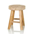 Produktbild: Hocker aus massiven Holz RUSTIKO W Stabiler Holzhocker Sitzhocker im SkandiLo...