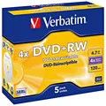 Produktbild: VERBATIM 43229 DVD+RW 4X Rohling 5er Jewelcase