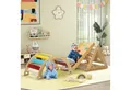Produktbild: AIYAPLAY Klettergerüst mit Rutsche, Kletterbogen, Rampe, Kletternetz, Kletterstein, (7 in 1 Kletterdreieck, 1-St., Indoor Spielplatz aus Holz), für Kinder von 1,5-4 Jahre, Mehrfarbig