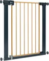Produktbild: Safety 1st Easy Close Metal Gate, Treppenschutzgitter ohne Bohren, 73–80 cm (bis 108 cm erweiterbar), leicht schließbares Türschutzgitter, mit 1 Hand öffnen, Zweifachsicherung, Wood Effect