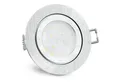 Produktbild: SSC-LUXon LED Außen-Deckenleuchte RW-2 flacher LED Bad Einbaustrahler IP44 Alu gebuerstet rund mit LED, Neutralweiß