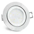 Produktbild: RW-2 LED Bad Einbaustrahler IP44 Alu rund LED 4W neutralweiß Deckenlampe Spot