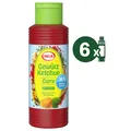 Produktbild: 6x 300 ml Hela Ketchup Curry delikat 30% weniger Zucker Gewürzketchup
