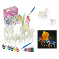 Produktbild: DIY Malerei Einhorn Kit 6 Stück 12 Farben 4 Pinsel 2 Palet