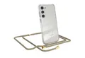 Produktbild: EAZY CASE Handykette Hülle mit Kette für Samsung Galaxy S23 Plus 6,6 Zoll, Ketten Hülle Schultergurt Schutz Hülle Tasche mit Band Bunt Clip Gold