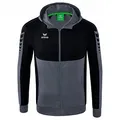 Produktbild: Erima Herren Six Wings Trainingsjacke mit Kapuze (1032207), Slate Grey/schwarz, 3XL