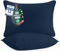 Produktbild: Utopia Bedding KopfKissen (2er Set), 50 x 70 cm Schlafkissen, Atmungsaktiv et Weich Kissen (Marineblau)