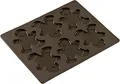 Produktbild: Lurch 65014 FlexiForm Keksform Lebkuchenmann/Backform für 6 Kekse aus 100% BPA-freiem Platin Silikon, braun