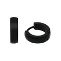 Produktbild: Amor Creolen Edelstahl Herren Ohrschmuck, 1,3 cm, Schwarz, Kommt in Schmuck Geschenk Box, 2040338