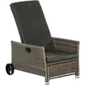 Produktbild: Merxx Gartenstuhl Komfort Deckchair inkl. Auflage 175 cm x 68 cm x 105 cm