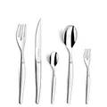 Produktbild: LOU LAGUIOLE - JET | Besteck Set 6 Personen | 30-teilig | Spülmaschinenfest | Tafelbesteck 4 Personen mit mikroverzahnter Klinge | Edelstahl glänzend | 18/0 Edelstahl