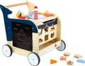 Produktbild: small Foot Lauflernwagen Wal aus Holz für erste Gehversuche, multifunktional, für Kinder ab 1 Jahr, 11608