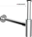 Produktbild: Kirchhoff Design Siphon, Waschbecken Abfluss, Ablaufgarnitur für Waschbecken, Geruchsverschluss mit Reinigungsöffnung, Flaschensiphon, Chrom